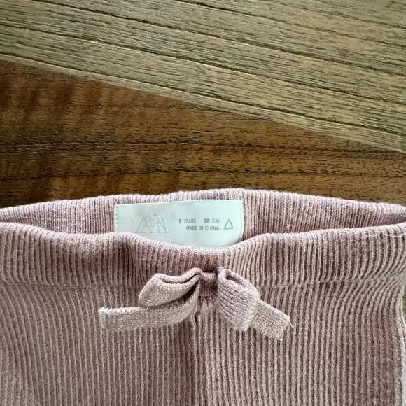 Zara toddler Girl Ribbed Leggings - Size 2 years - Picture 2 of 4